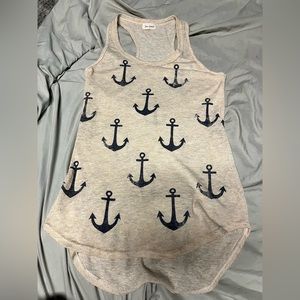 Cream Anchor tang top